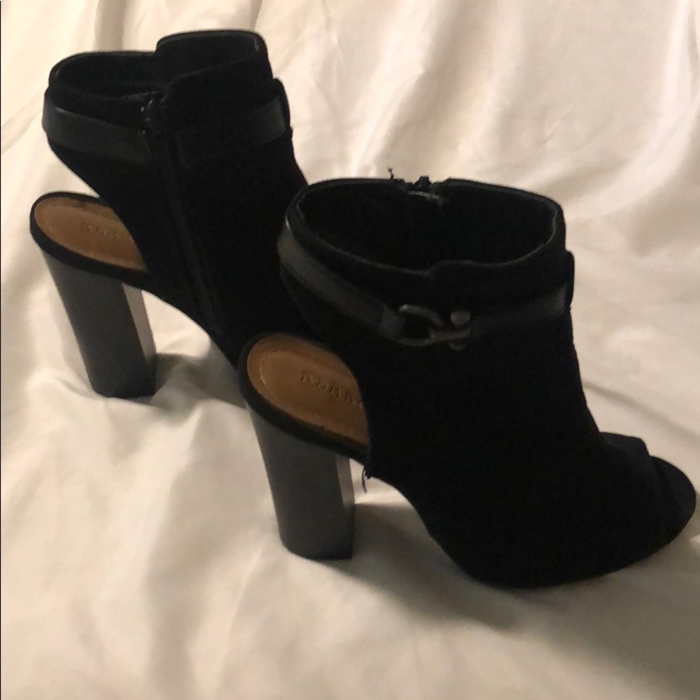 Open toe booties